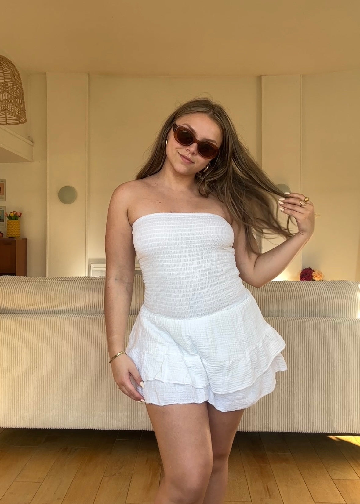 Combishort Julie - Blanc