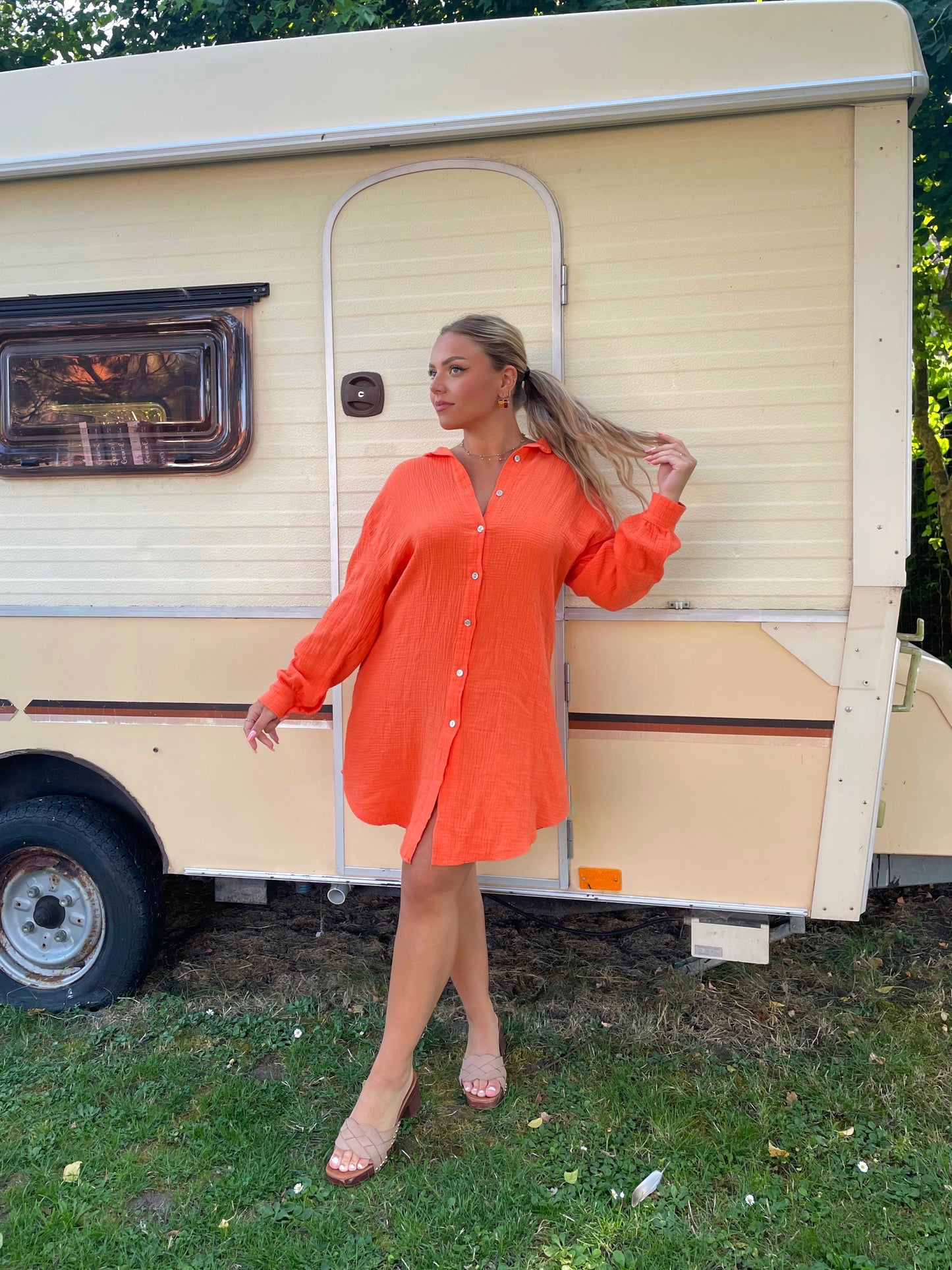 Robe chemise - Orange