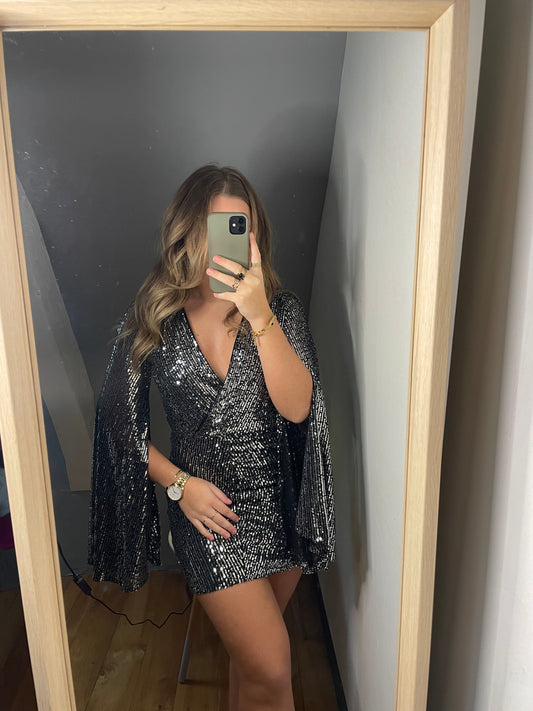 Robe sequin argent 🪩 PRÉCOMMANDE