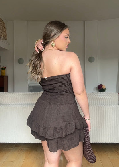 Combishort Julie - Chocolat
