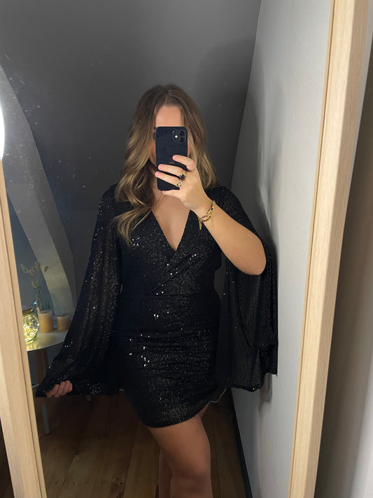 Robe sequin noir 🪩 PRÉCOMMANDE