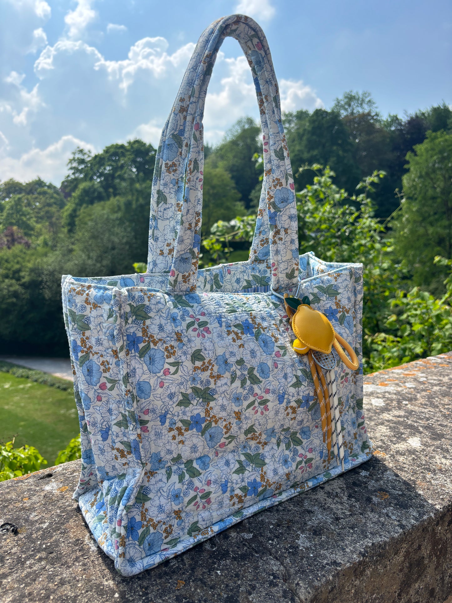 Sac fleur - Bleu